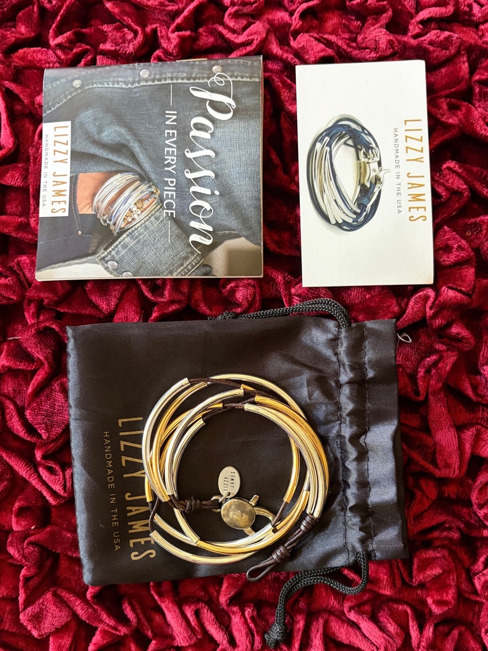 Lizzy James Gold and Silver Multi-Coil Wrap Bracelet